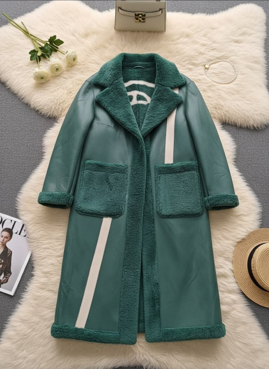 дубленка искусственная зимняя ice collection,дубленка двухсторонняя,пальто с мехом,зимние пальто женские,модные дубленки 2025