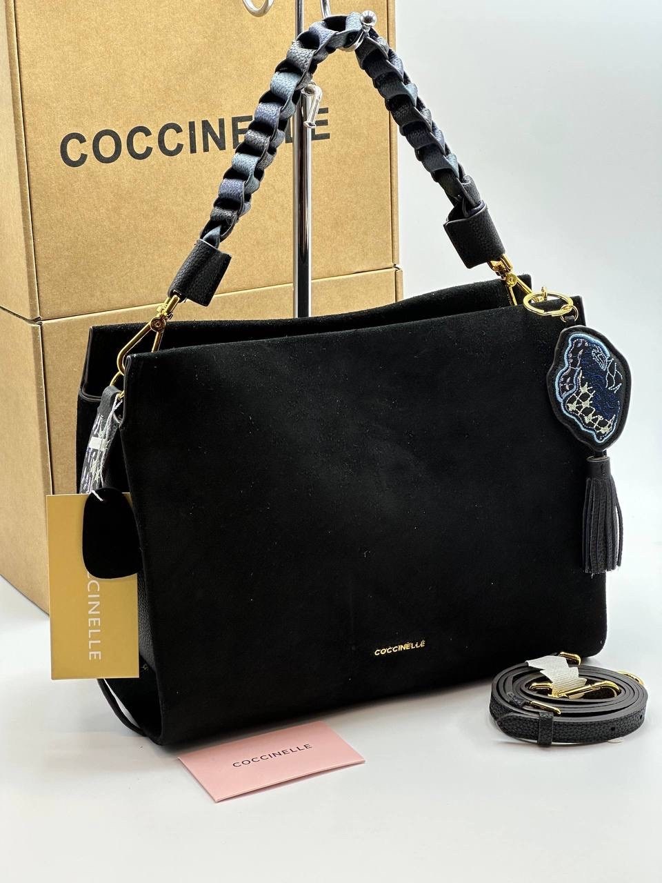 coccinelle сумка boheme suede bimaterial,замшевая сумка,сумка coccinelle,сумка,сумка женская brand-on из натуральной кожи и замши