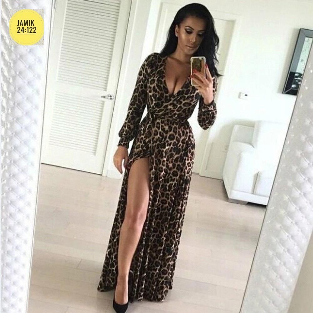 женское длинное платье с леопардовым принтом,леопардовое платье макси,платье длинное леопардовое,платье леопардовое,леопардовое платье в пол