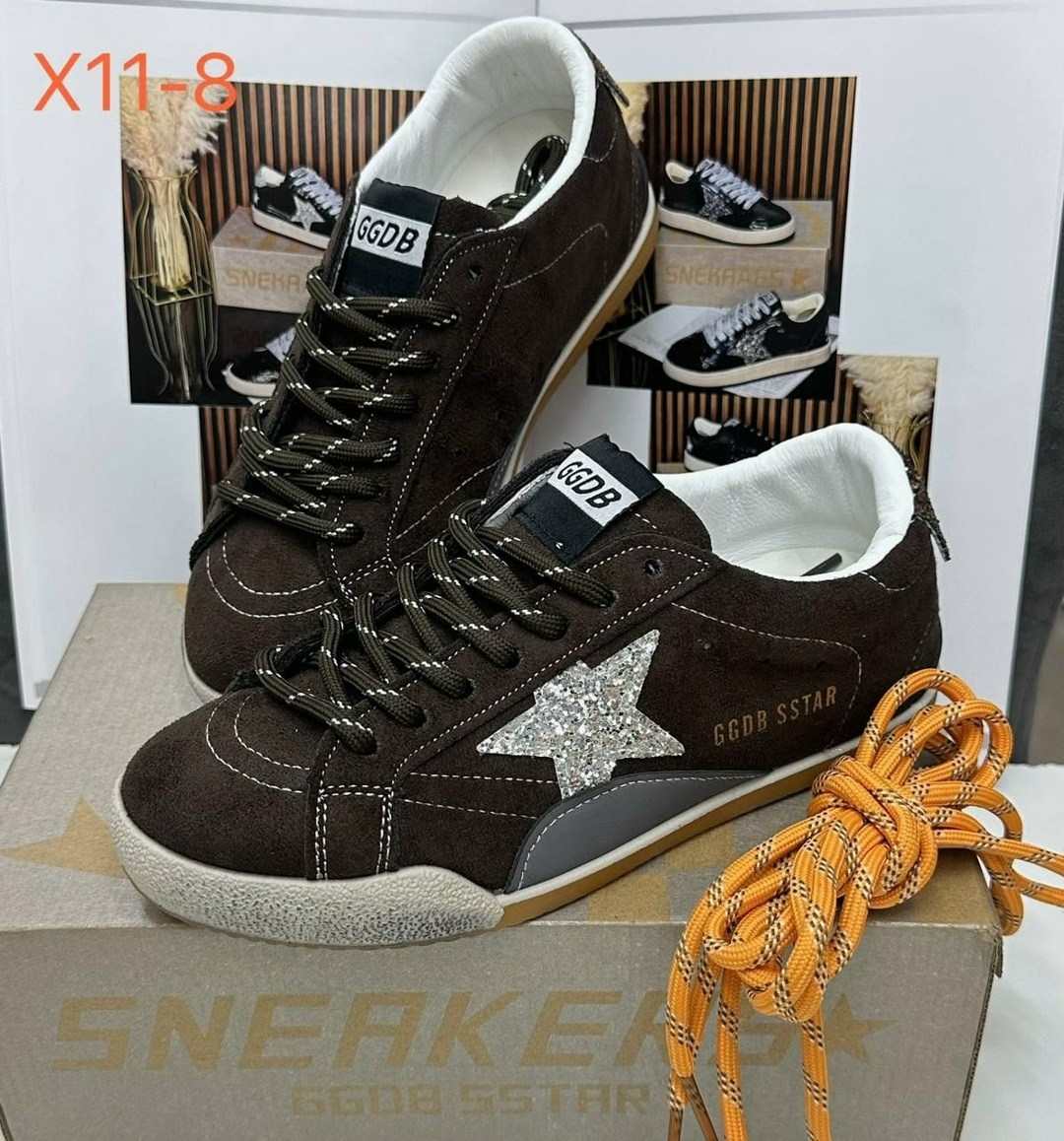 golden goose кроссовки super-star коричневый,golden goose кеды super-star с эффектом потертости коричневый,коричневые кроссовки ball star golden goose anthracite silver,,кеды golden goos арт.лх11