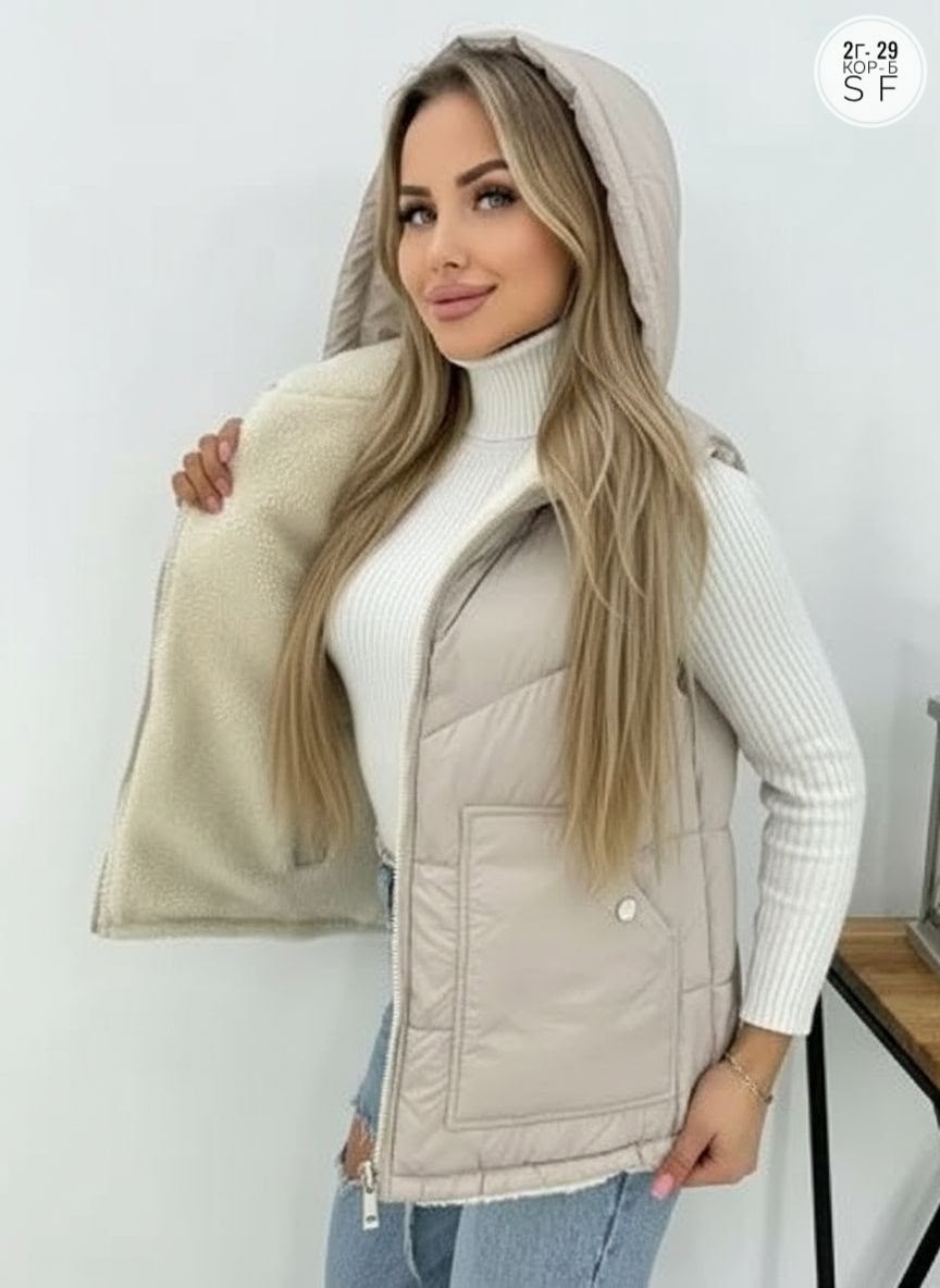 жилетка женская,жилет женский,жилет двухсторонний,жилет,жилет утепленная