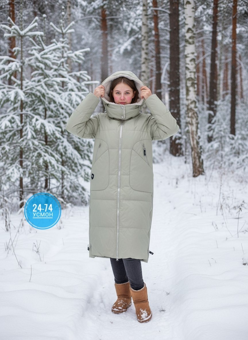 куртка зимняя длинная с капюшоном h&l fashion,зимняя женская куртка,зимняя куртка,куртка зимняя женская длинная,пуховик женский