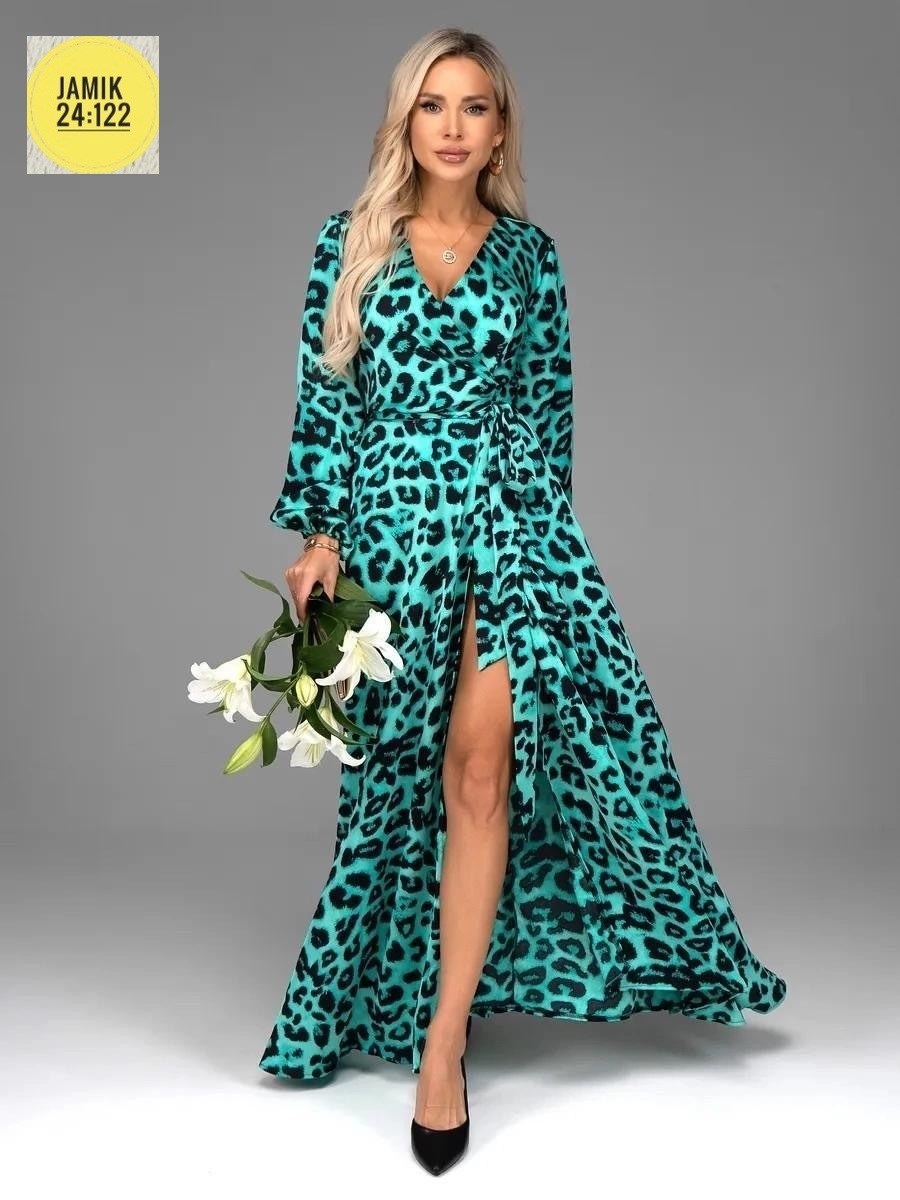 женское длинное платье с леопардовым принтом,леопардовое платье макси,платье длинное леопардовое,платье леопардовое,леопардовое платье в пол