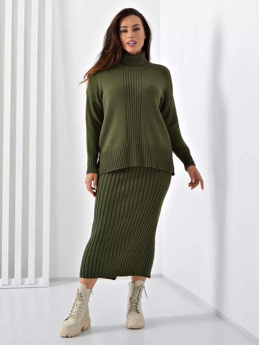 костюм с юбкой трикотажный,костюм с юбкой трикотажный tentazione,женский трикотажный костюм с юбкой,костюм с юбкой трикотажный оверсайз,вязаный костюм с юбкой