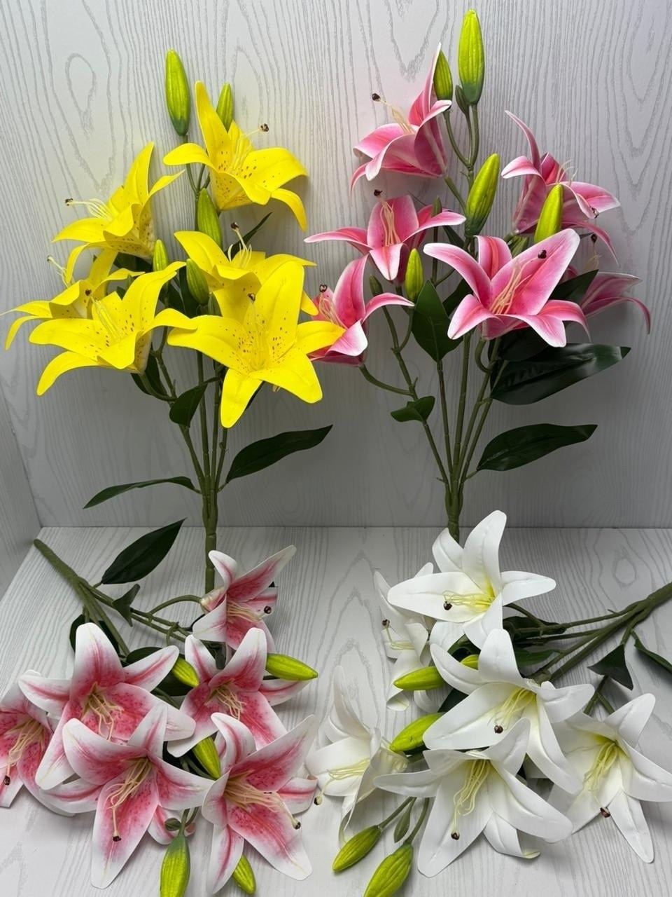 жёлтые лилии,желтая лилия,цветы искусственные лилии,лилии,лилии искусственные желтые