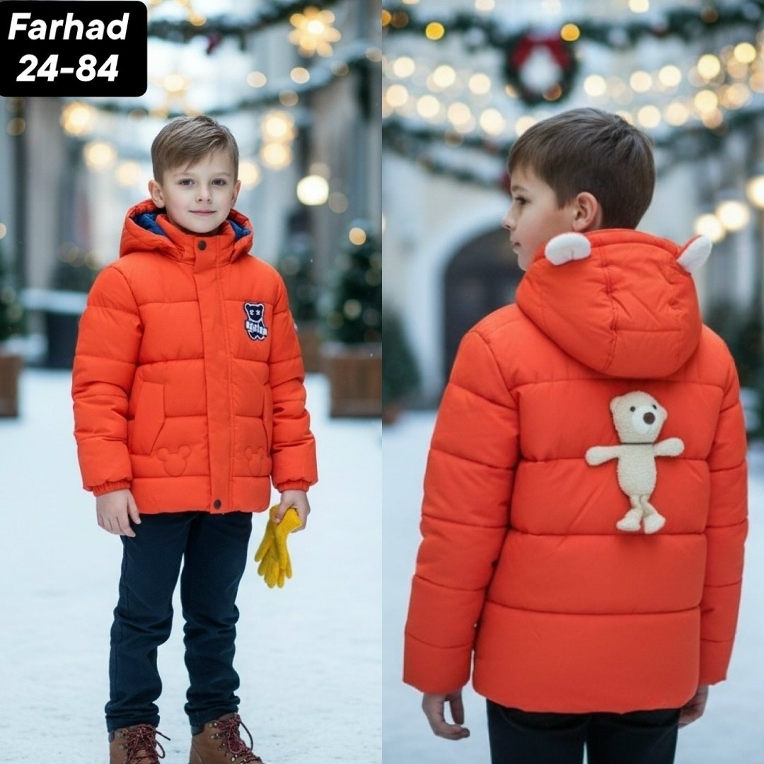 куртка для мальчика,зимняя куртка для мальчика,куртка для мальчика теплая,куртка детская orso bianco нейт оранжевый,куртка для детей