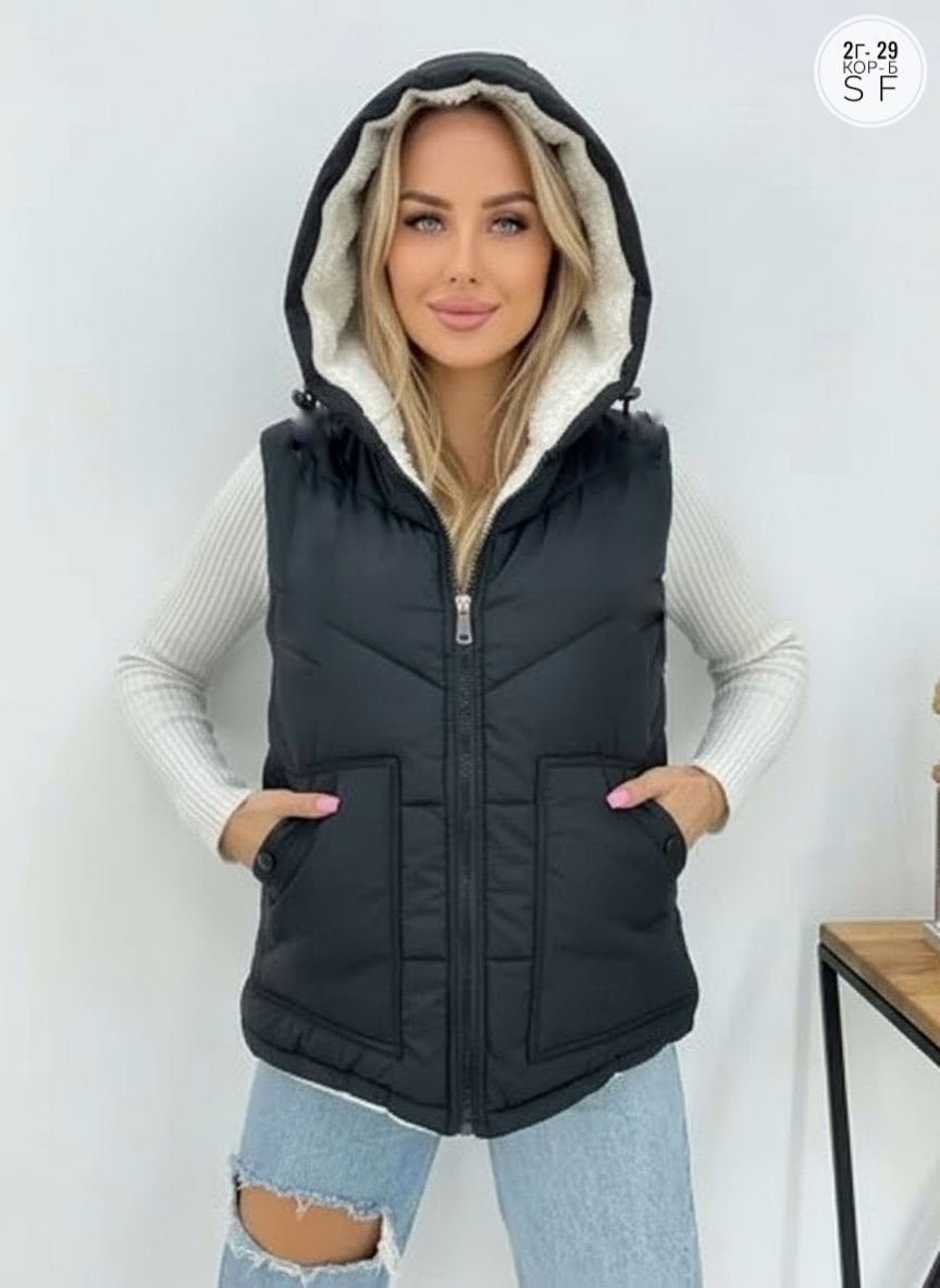 жилетка женская,жилет женский,жилет двухсторонний,жилет,жилет утепленная