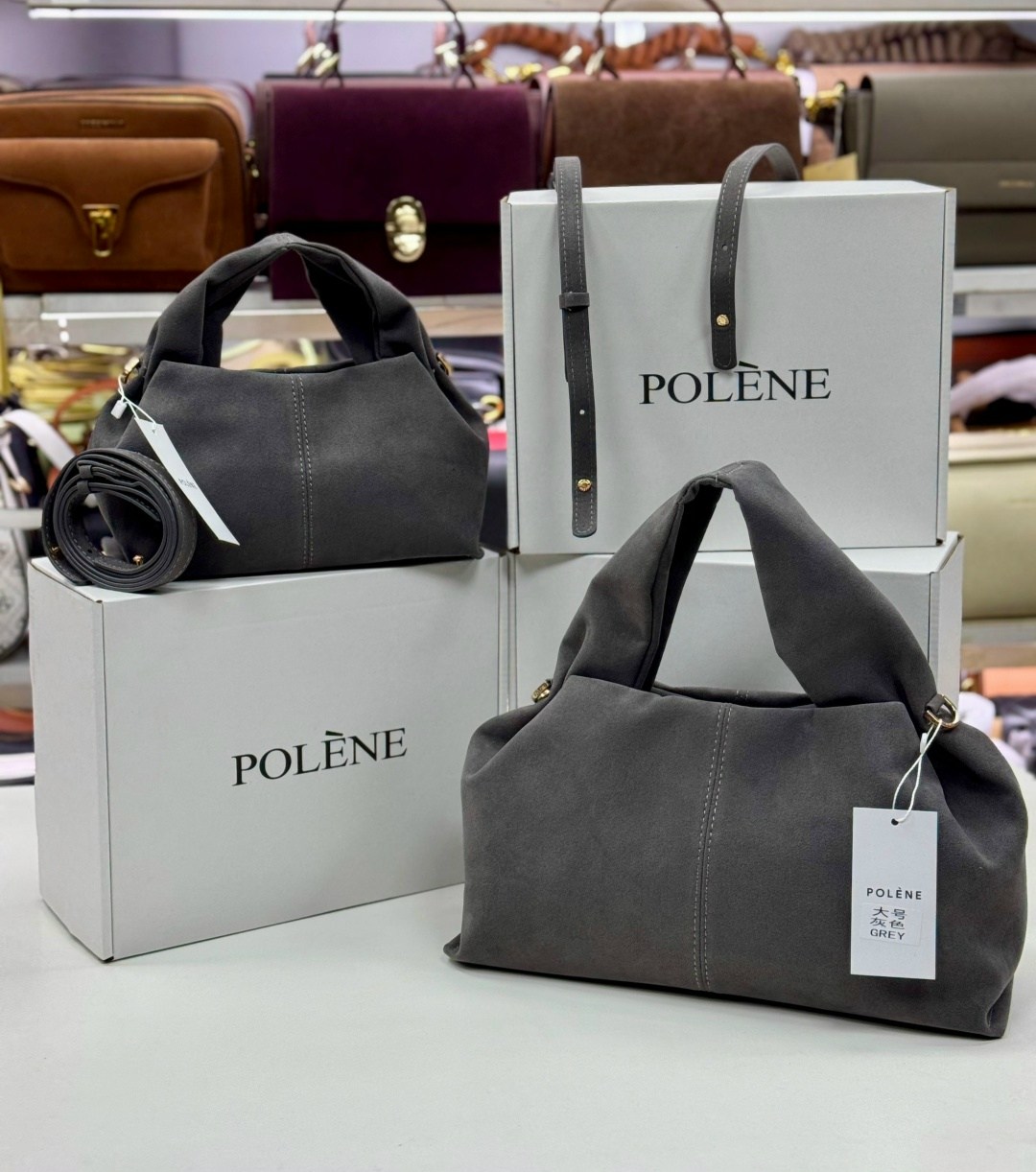 женская замшевая сумка,сумка женская polene натуральная замша,сумка polene натуральная замша светло-коричневый,замшевая сумка,замшевые сумки для женщин