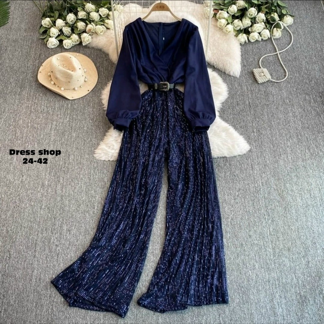 комбинезон с широкими штанинами,элегантные комбинезоны,элегантные женские комбинезоны,брюки модные,комбинезон брючный