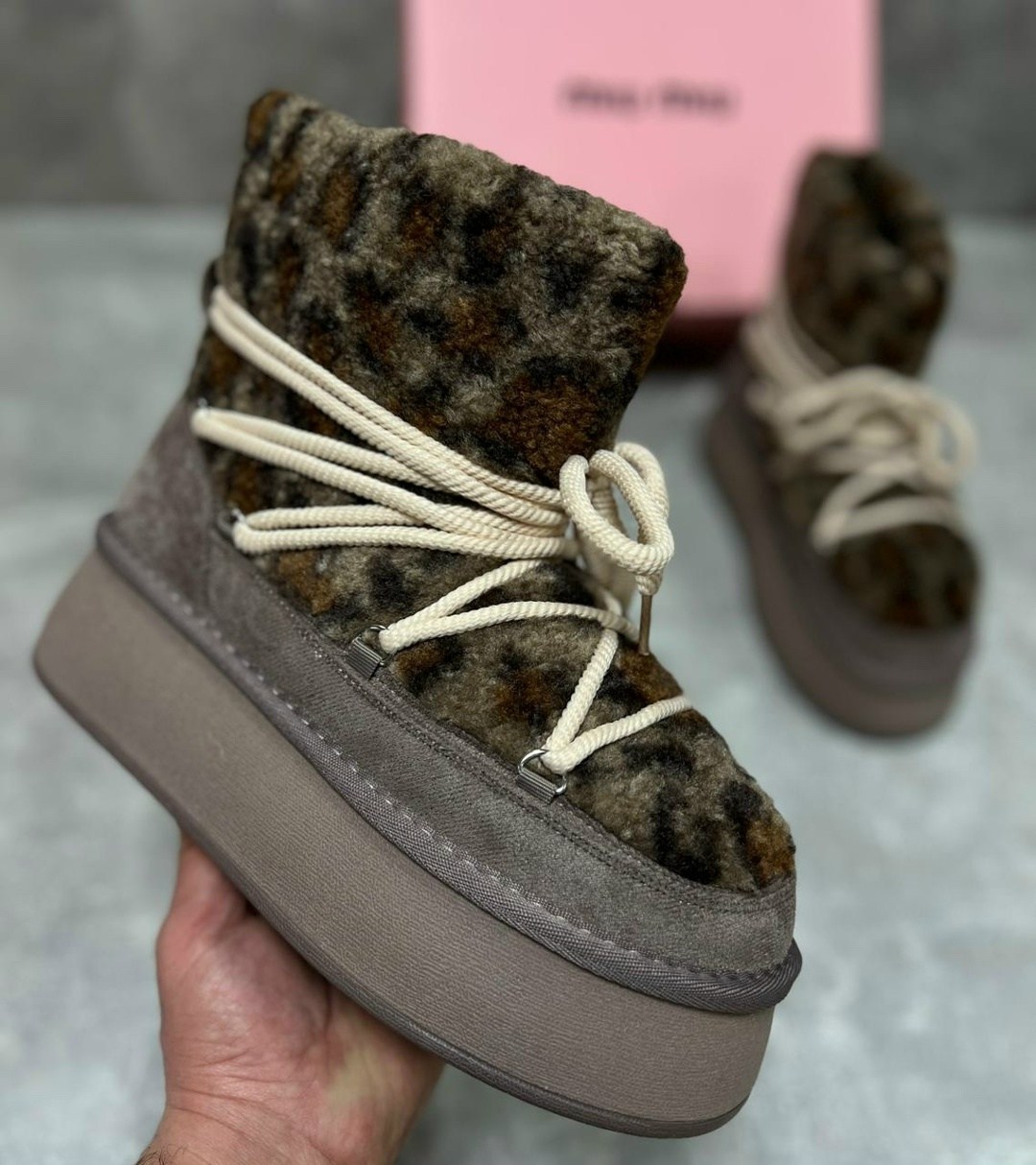 угги луноходы меховые на высокой подошве besmoda shoes 256523753,женские угги,,луноходы женские с мехом,угги луноходы меховые на высокой подошве besmoda shoes цвет хаки