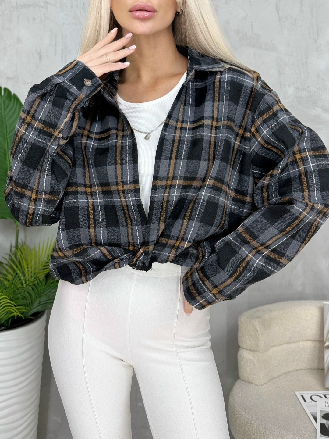 женская рубашка в клетку,рубашка в клетку женская оверсайз,рубашка оверсайз в клетку betrendy wear,рубашка в клетку оверсайз удлиненная nurbashopp,рубашка в клетку оверсайз удлиненная
