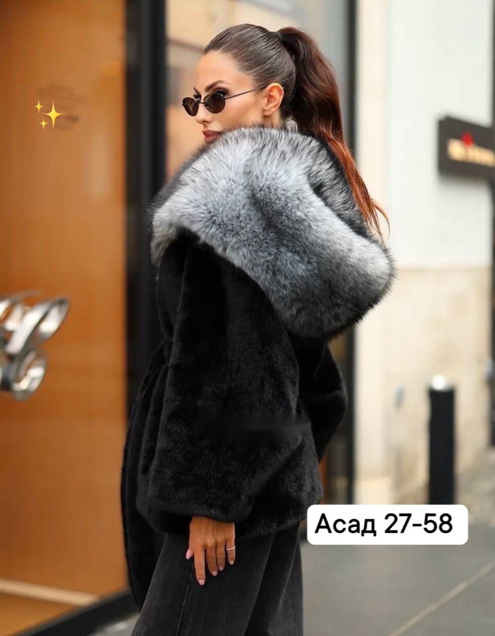 шуба из эко меха под норку,шуба женская,шубка из меха норки с капюшоном из чернобурой лисы,шуба женская модель очень красивая мех идет под норка есть с капюшоном,норковая шуба с капюшоном