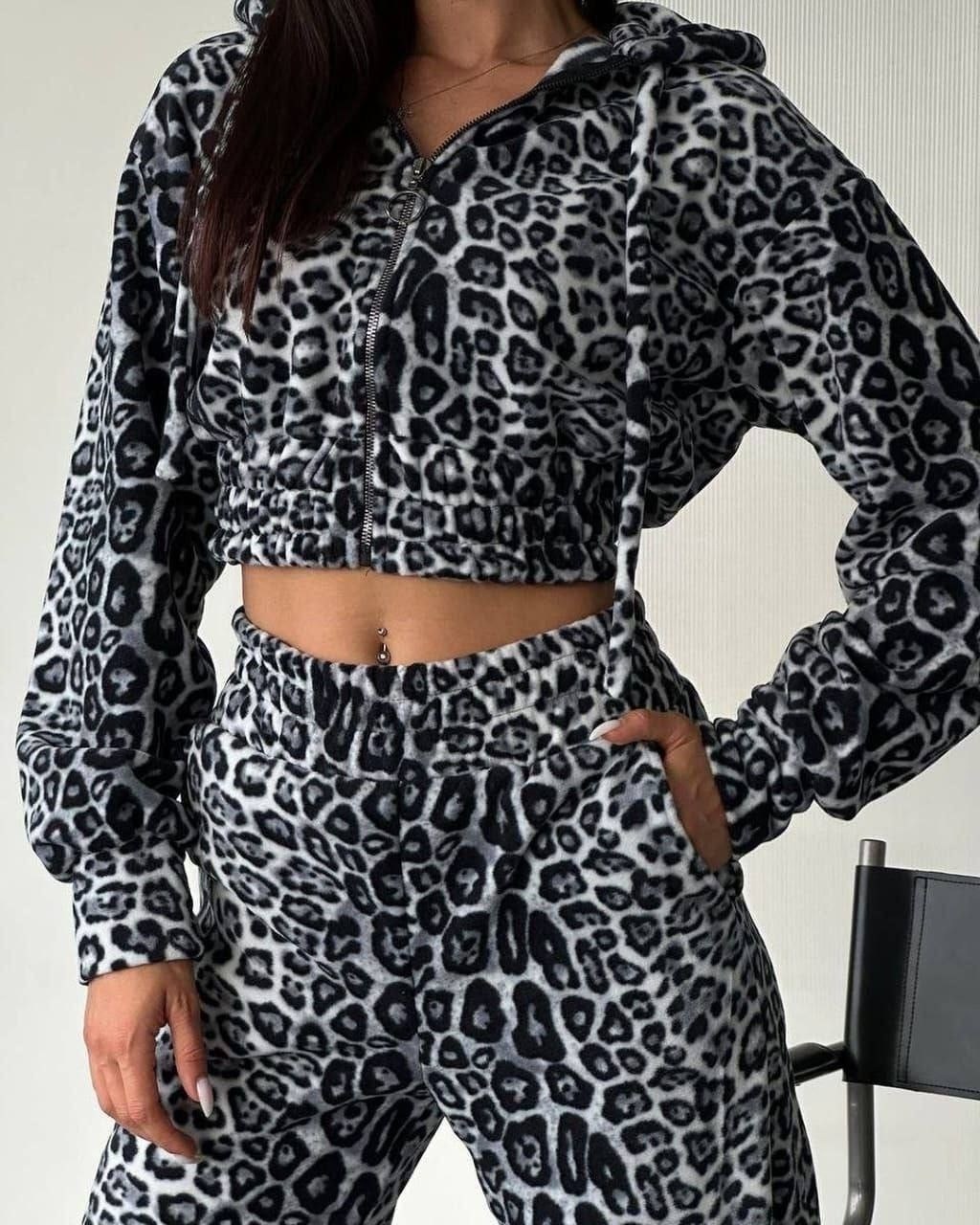 костюм женский на флисе,леопардовые костюмы,костюм с кофтой,спортивные костюмы женские,комплект флисовый леопардовый language of love