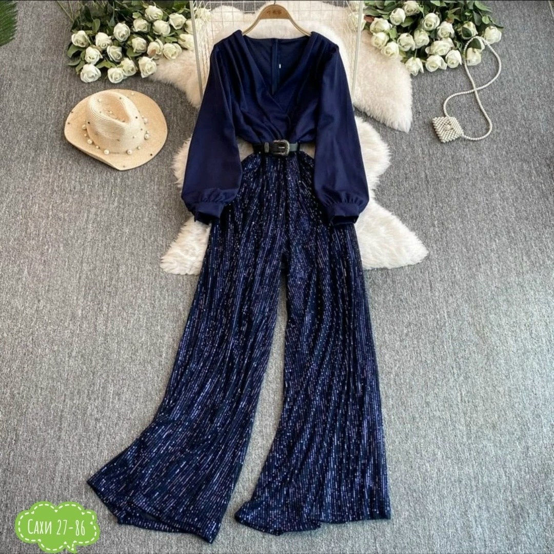 комбинезон с широкими штанинами,элегантные комбинезоны,женский модный комбинезон,элегантные женские комбинезоны,комбинезон брючный