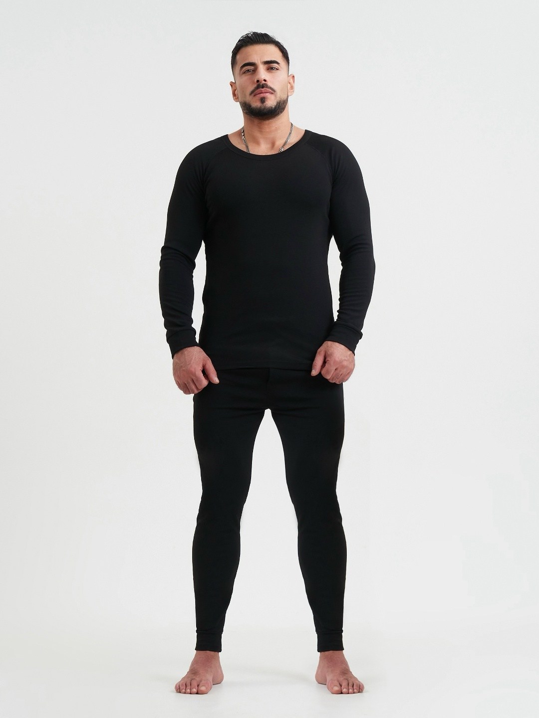 термобелье мужское лонгслив,мужское термобелье,лонгслив мужской,термолонгслив мужской,прилегающий лонгслив "термо" в черном цвете