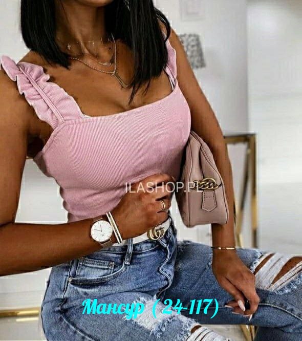 майка с оборками,топ женский,топ женская майка,майка женская,кроп топ женский