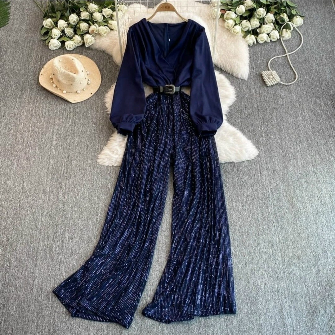 элегантные комбинезоны,вечерние комбинезоны,элегантные женские комбинезоны,комбинезон с широкими штанинами,блестящий комбинезон