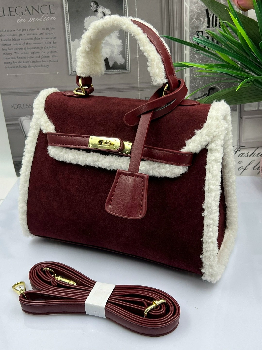 сумка плюшевая teddy с мехом ugg,сумка с мехом,сумка меховая,сумка плюшевая,модная сумочка