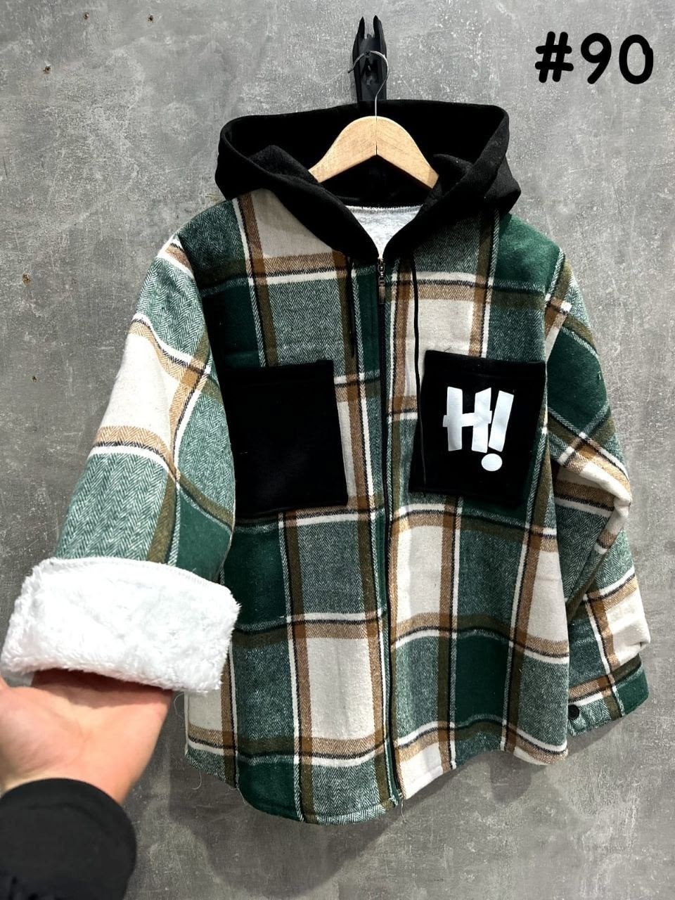 рубашка теплая в клетку с капюшоном,теплая рубашка,рубашка с капюшоном,рубашка теплая на меху,рубашка с капюшоном теплая