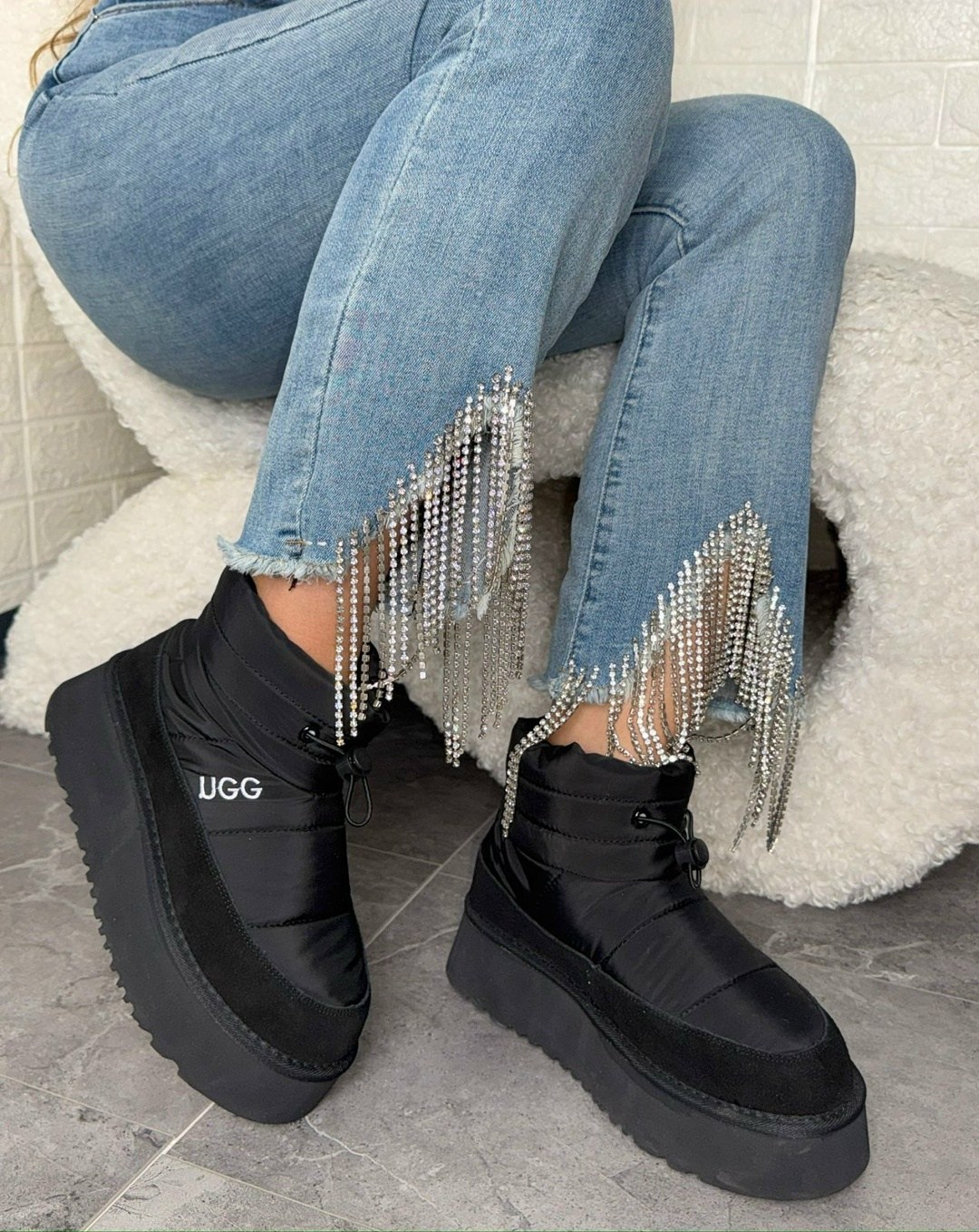 зимние угги женские дутики на платформе,дутики женские,зимние женские дутики,угги зимние на платформе, женская