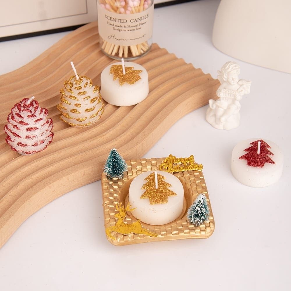 набор новогодних свечей,набор свеча,набор новогодних свечей 6 шт,набор новогодний,подарочные упаковки