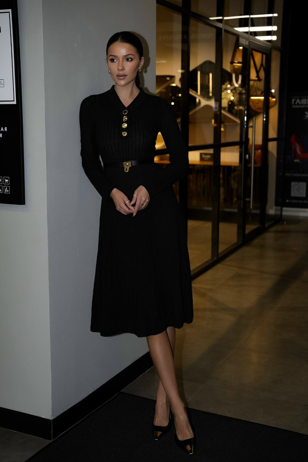 трикотажное платье,платье женское черное,платье черное,платье длинное,платье