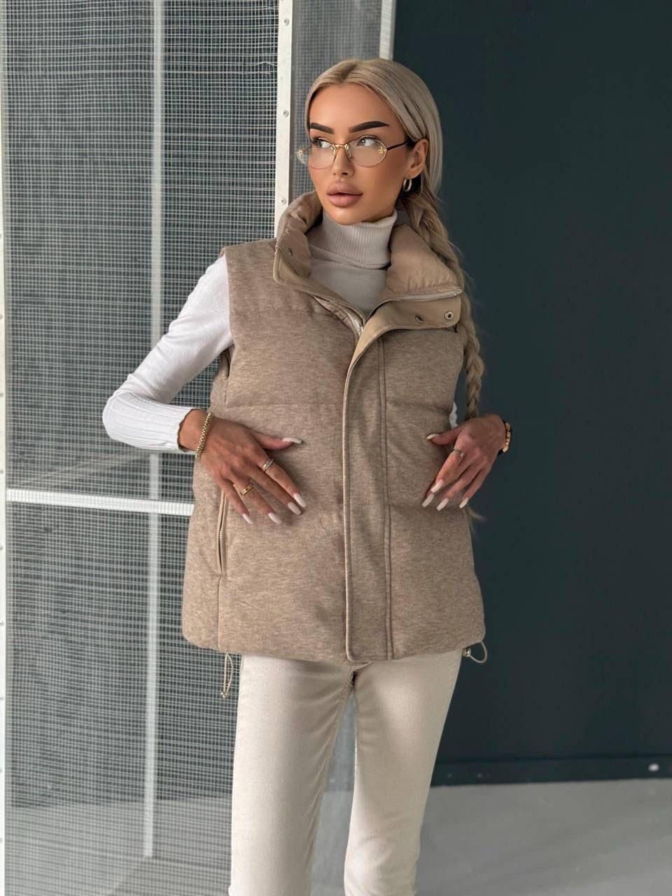 жилетка женская,женский жилет,стильная жилетка,жилет,теплый жилет