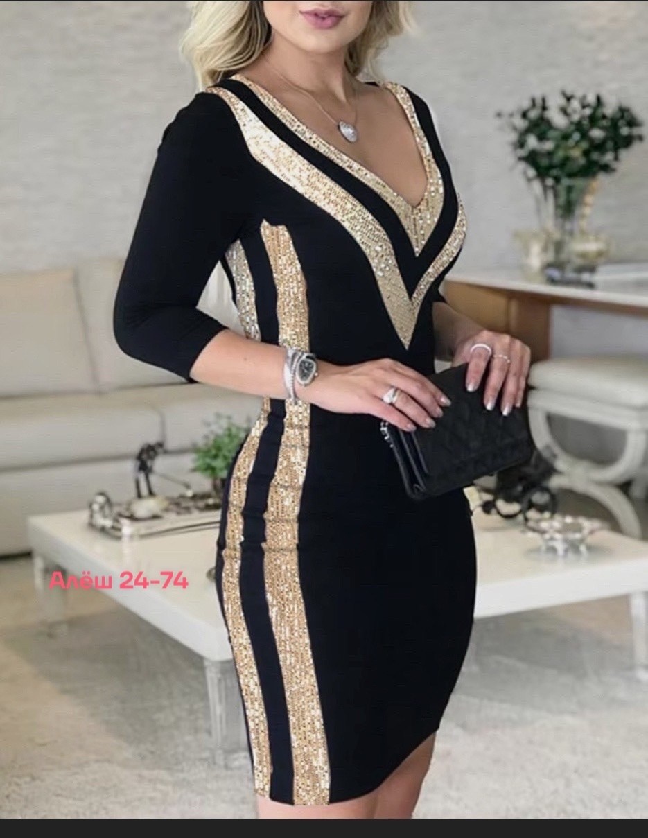 женское модное облегающее платье с v-образным вырезом и блестками,платье женское,платье стильное,элегантное женское платье,женское облегающее платье,платье женские вечерние