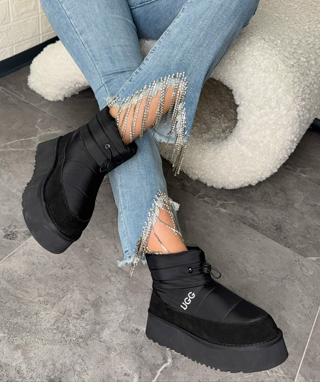 зимние угги женские дутики на платформе,дутики женские,зимние женские дутики,угги зимние на платформе, женская