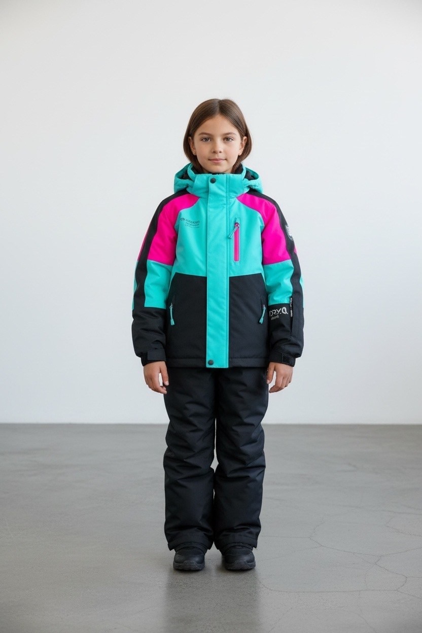 на горных лыжах,катание на лыжах,зимняя одежда для детей,лыжный костюм,зимняя
