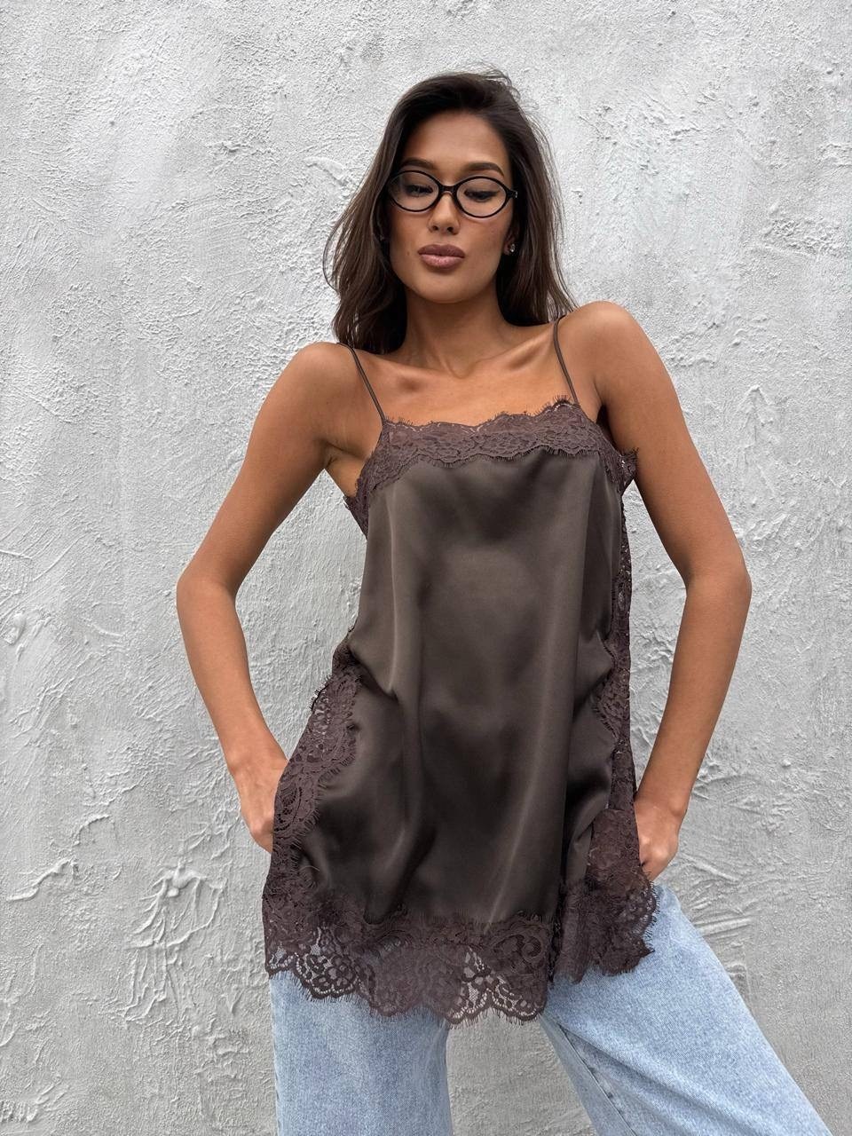 топ шелковый,майка с кружевом,топ с кружевом,кружевная майка,шелковая майка с кружевом