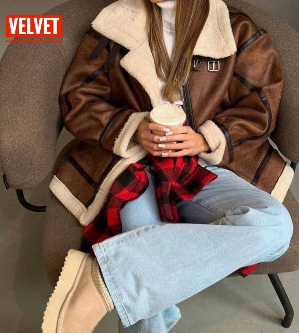 дубленка женская авиатор,стильная дубленка,дубленка оверсайз,двухсторонняя дубленка,дубленка женская