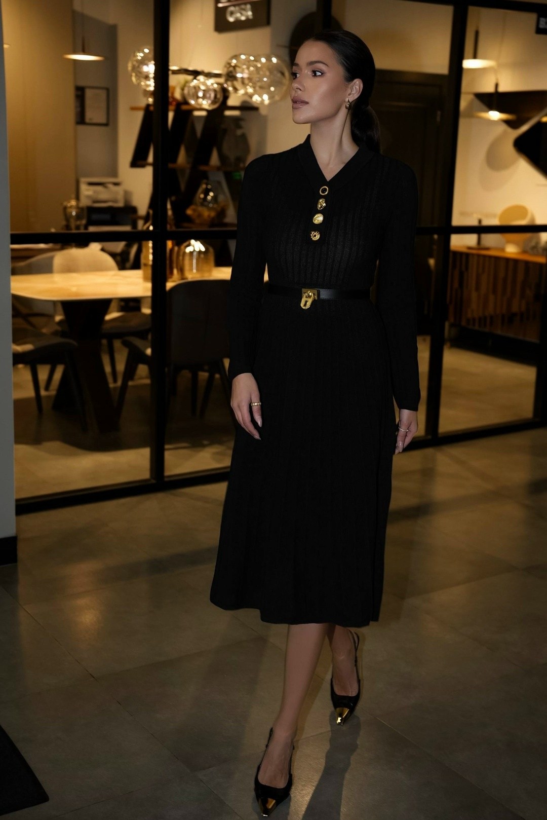 трикотажное платье,платье женское черное,платье черное,платье длинное,платье