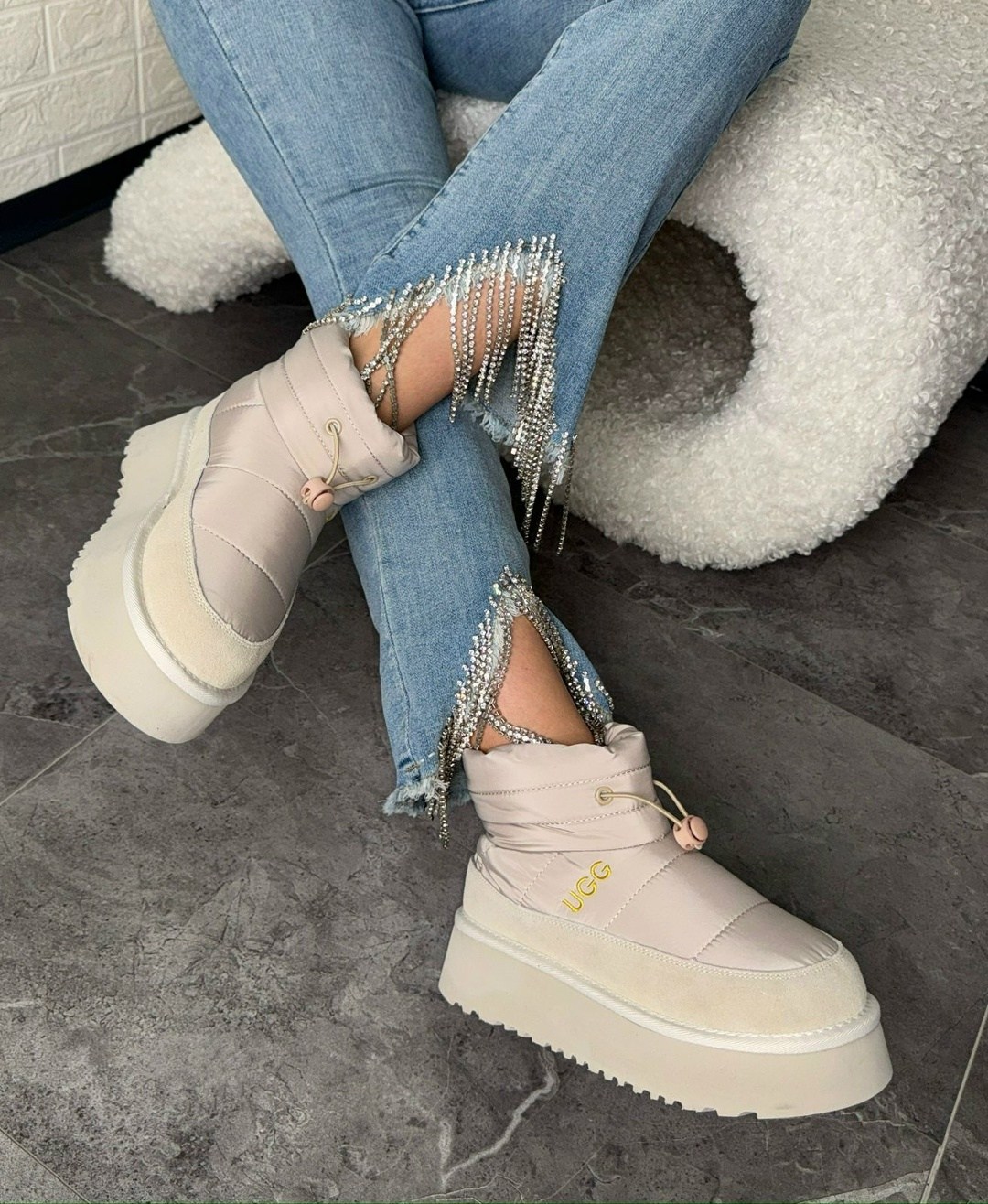 зимние угги женские дутики на платформе,дутики женские,зимние женские дутики,угги зимние на платформе, женская