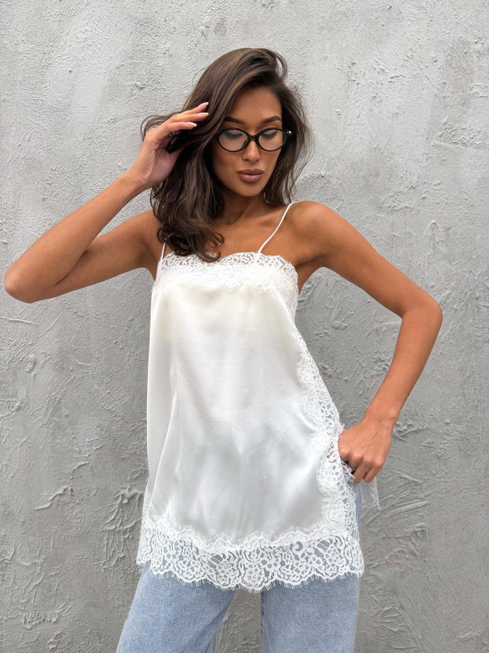 топ шелковый,майка с кружевом,топ с кружевом,кружевная майка,шелковая майка с кружевом