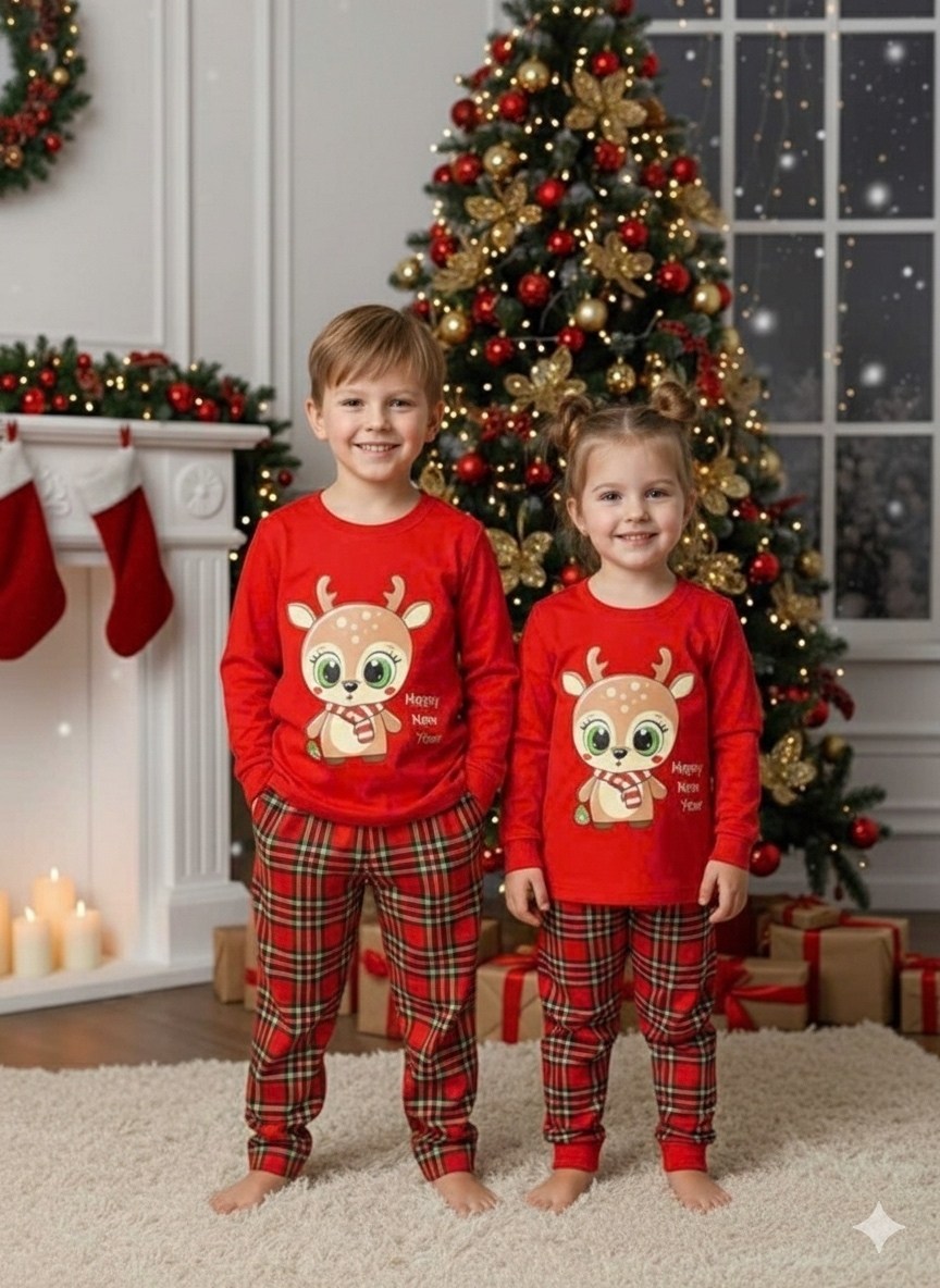 детская новогодняя пижама happy fox,детская новогодняя пижама happyfox,пижама со штанами детская новогодняя хлопок happyfox,детская новогодняя пижама happyfox 6681498 красный,детская новогодняя пижама