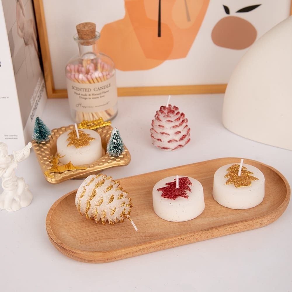 набор новогодних свечей,набор свеча,набор новогодних свечей 6 шт,набор новогодний,подарочные упаковки