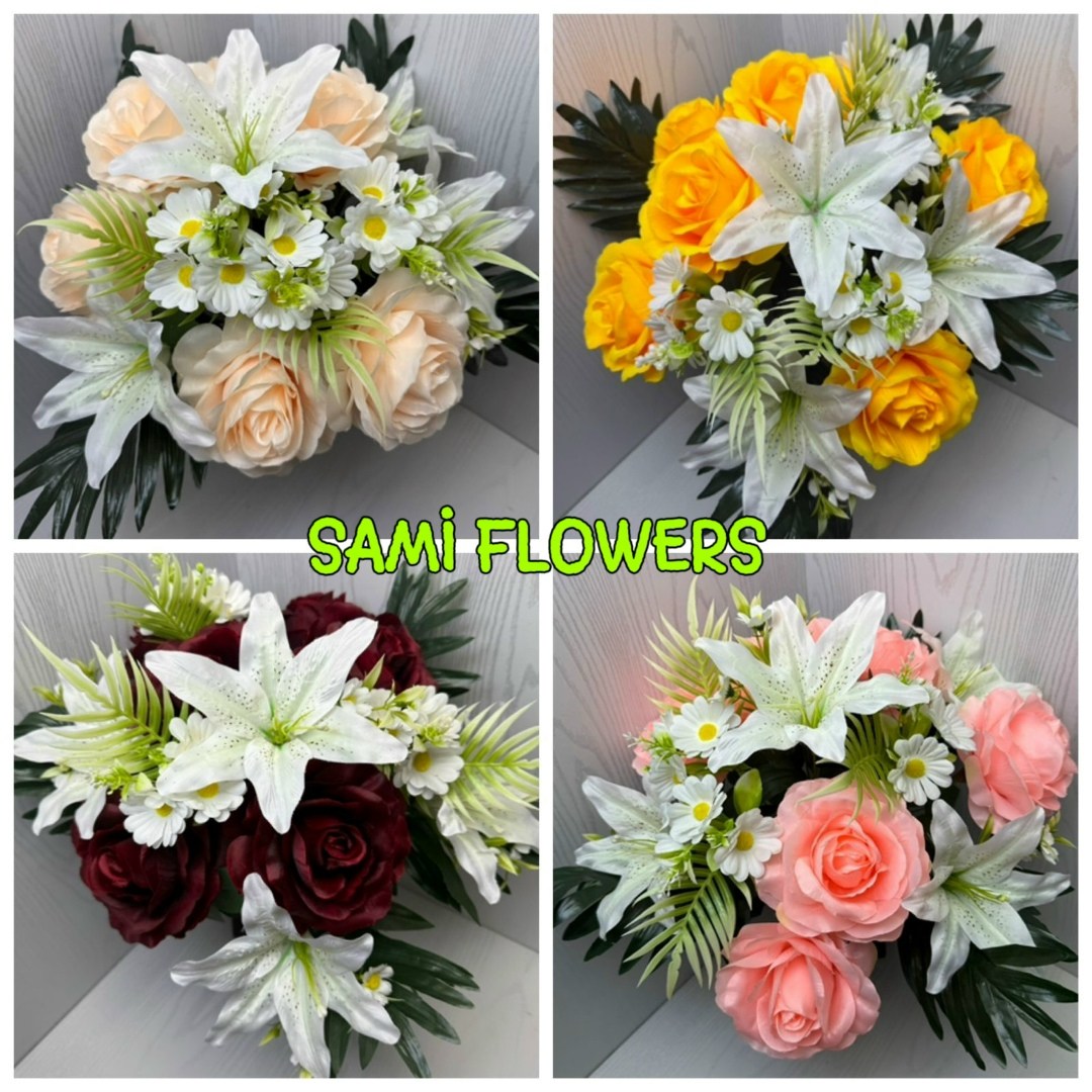 ритуальная композиция из искусственных цветов,композиции из искусственных лилий,букет лилии,композиция из лилии,композиция из лилий