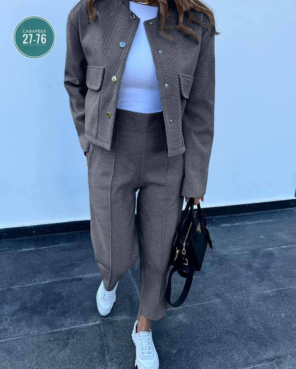 костюм брючный классический kormad,брючный костюм,женский брючный костюм двойка,костюм женский брючный,серый брючный костюм