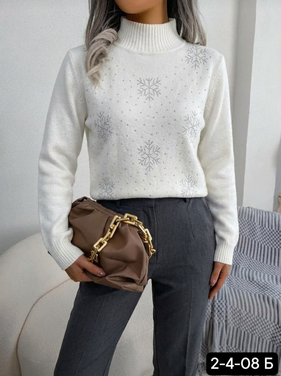 свитер со снежинками женский,свитер со снежинкой,свитер с узорами,джемпер женский,зимний свитер