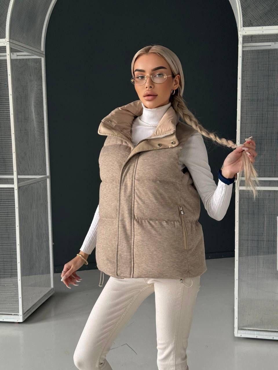 жилетка женская,женский жилет,стильная жилетка,жилет,теплый жилет