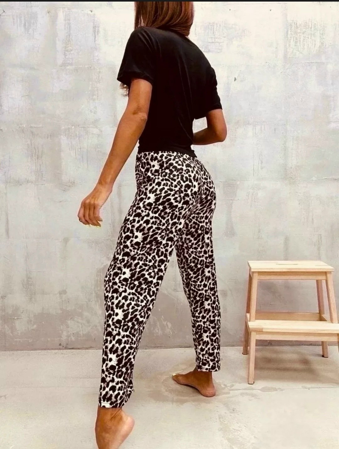 стильная пижама,леопардовая пижама hm,пижама с брюками женская,комплект пижама,пижама женская