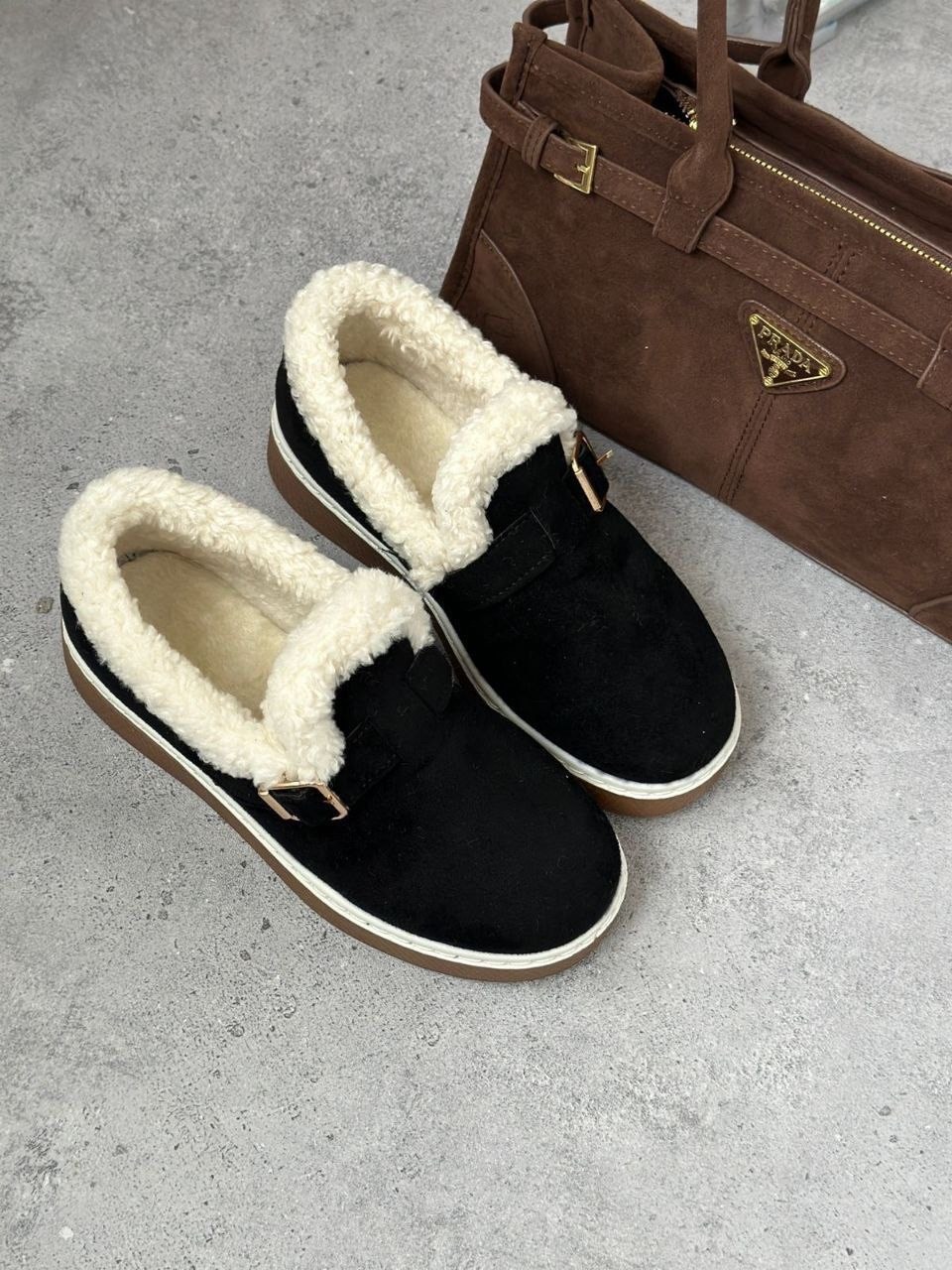 , на плоской подошве,женская ,лоферы зимние,повседневная