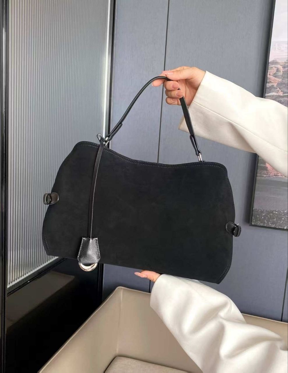 замшевая сумка,женская сумка,сумка женская bbl 3199-1 черный,женская замшевая сумка,сумка