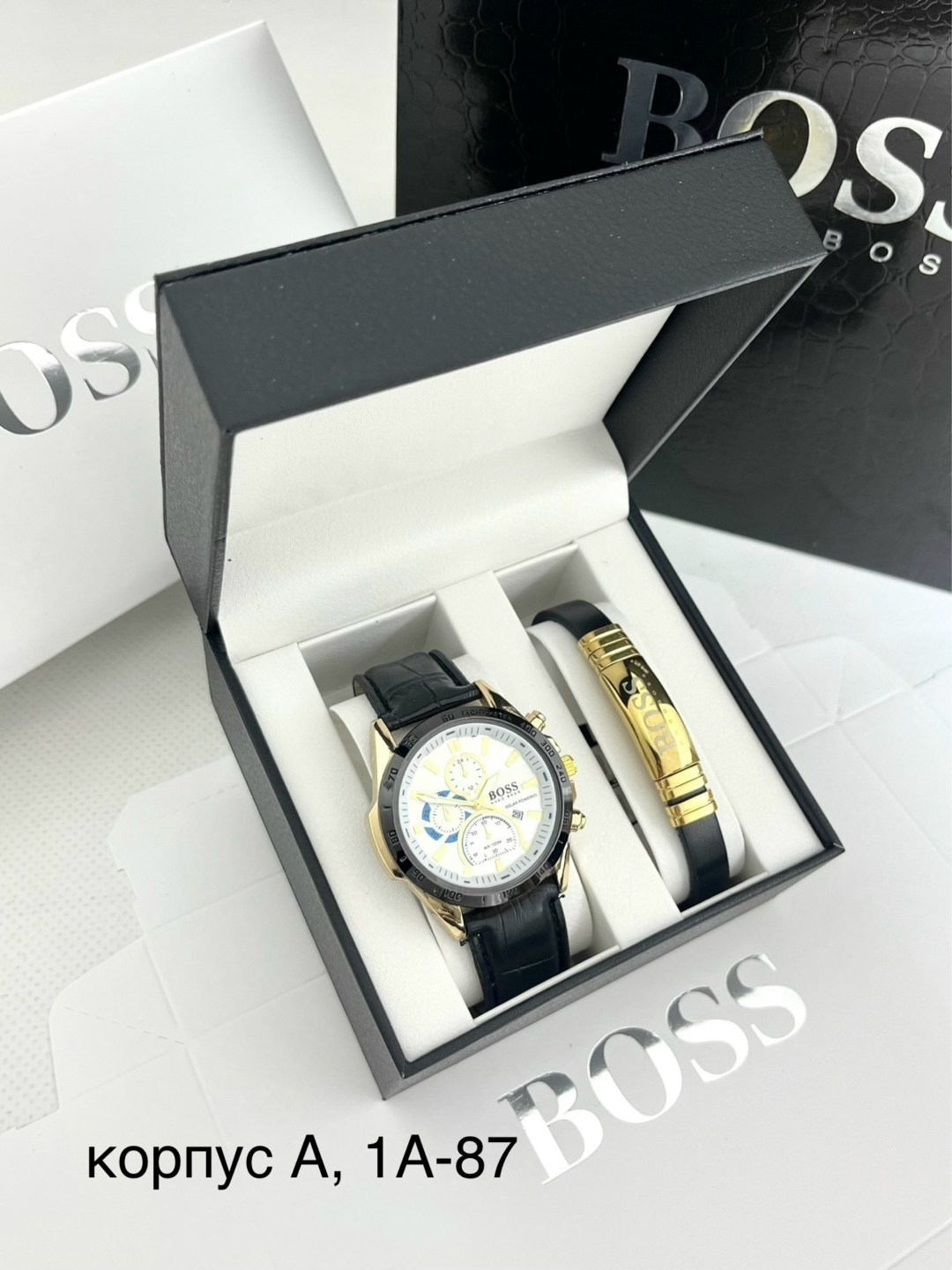 набор часы,набор часы и браслеты мужские,подарочный набор босс мужской,мужские наборы,подарочный набор мужской