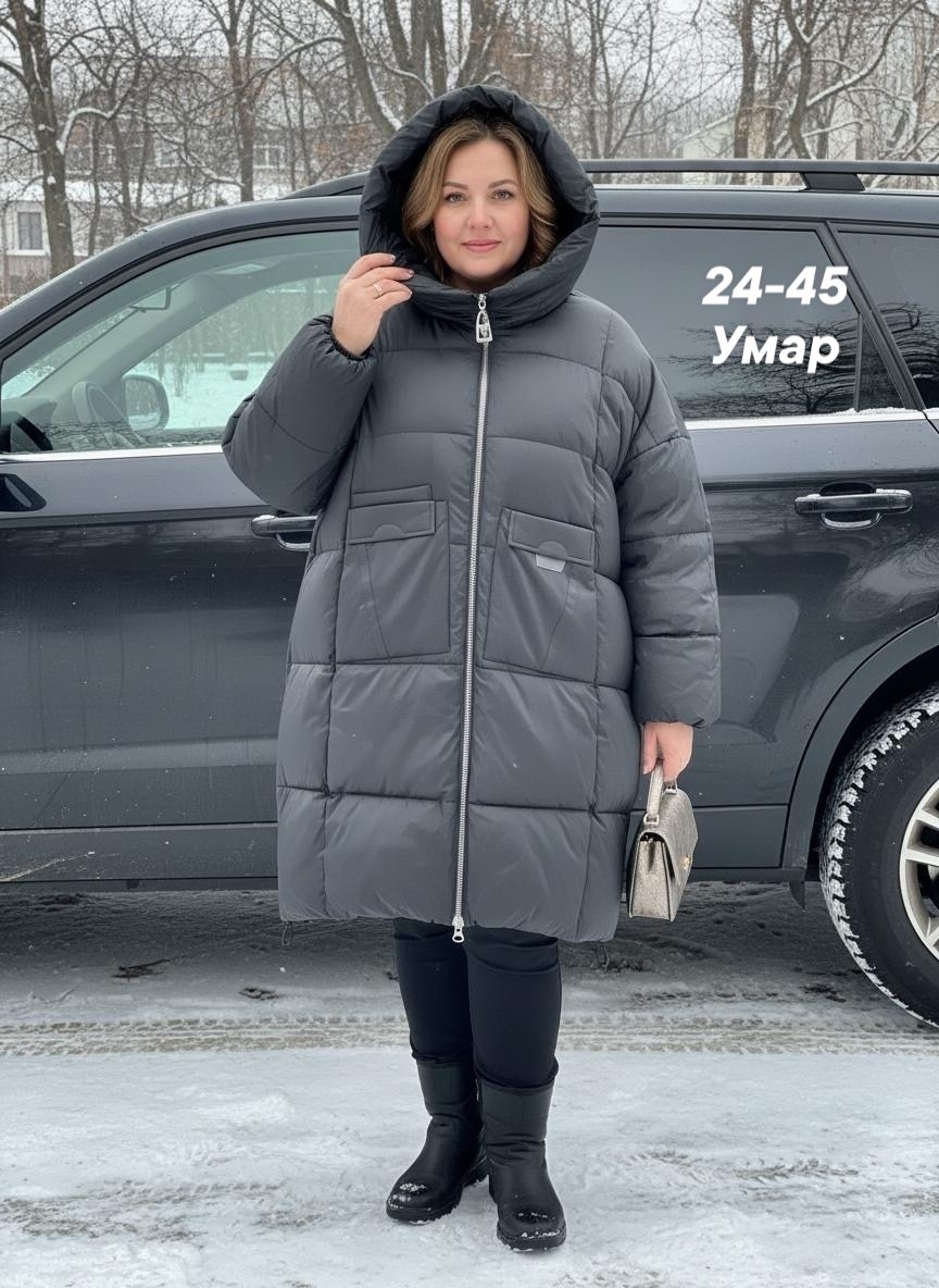 пуховик длинный зимний с капюшоном luxury plus,пуховик,пуховик для полных,куртка женская зимняя больших размеров h.y store,женский пуховик
