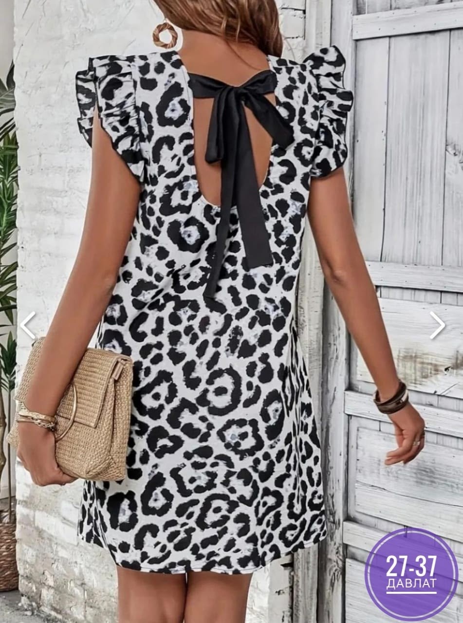 платье с леопардовым принтом,модное платье,платье,платье туника,женский платье