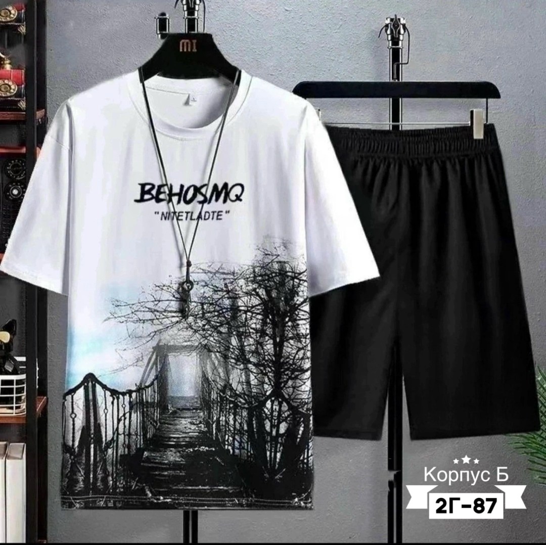 комплект одежды moocie,футболки комплект,костюм спортивный мужской,футболка и шорты комплект,одежда мужская