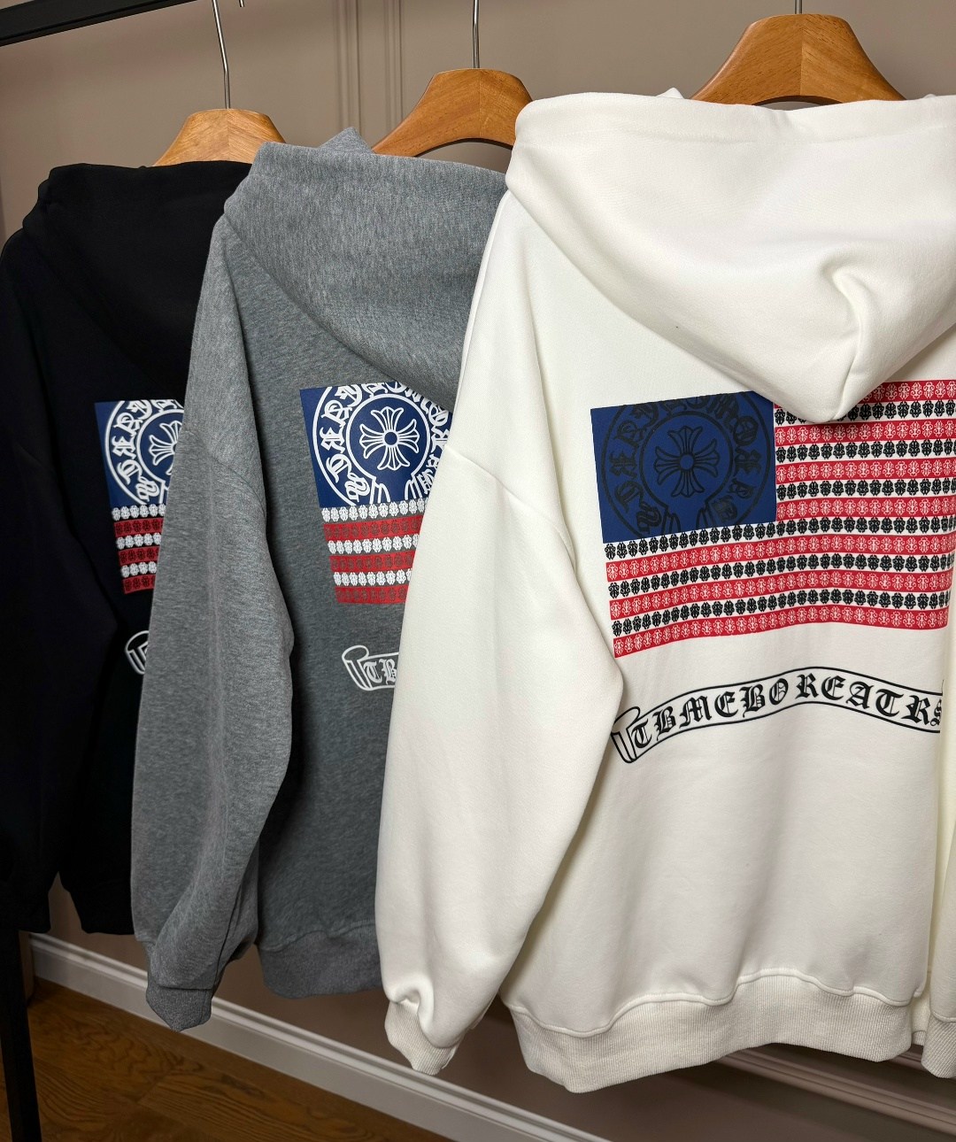 толстовка с капюшоном,толстовка,chrome hearts flag hoodie,american flag chrome hearts hoodie,мужская толстовка с капюшоном