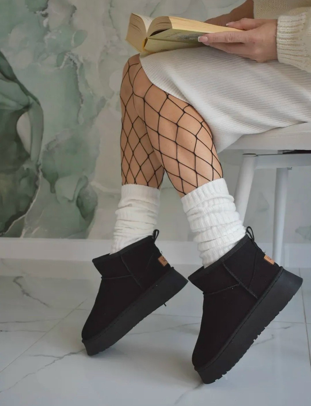 ,женские угги,угги зимние короткие на платформе,угги короткие на платформе,женская